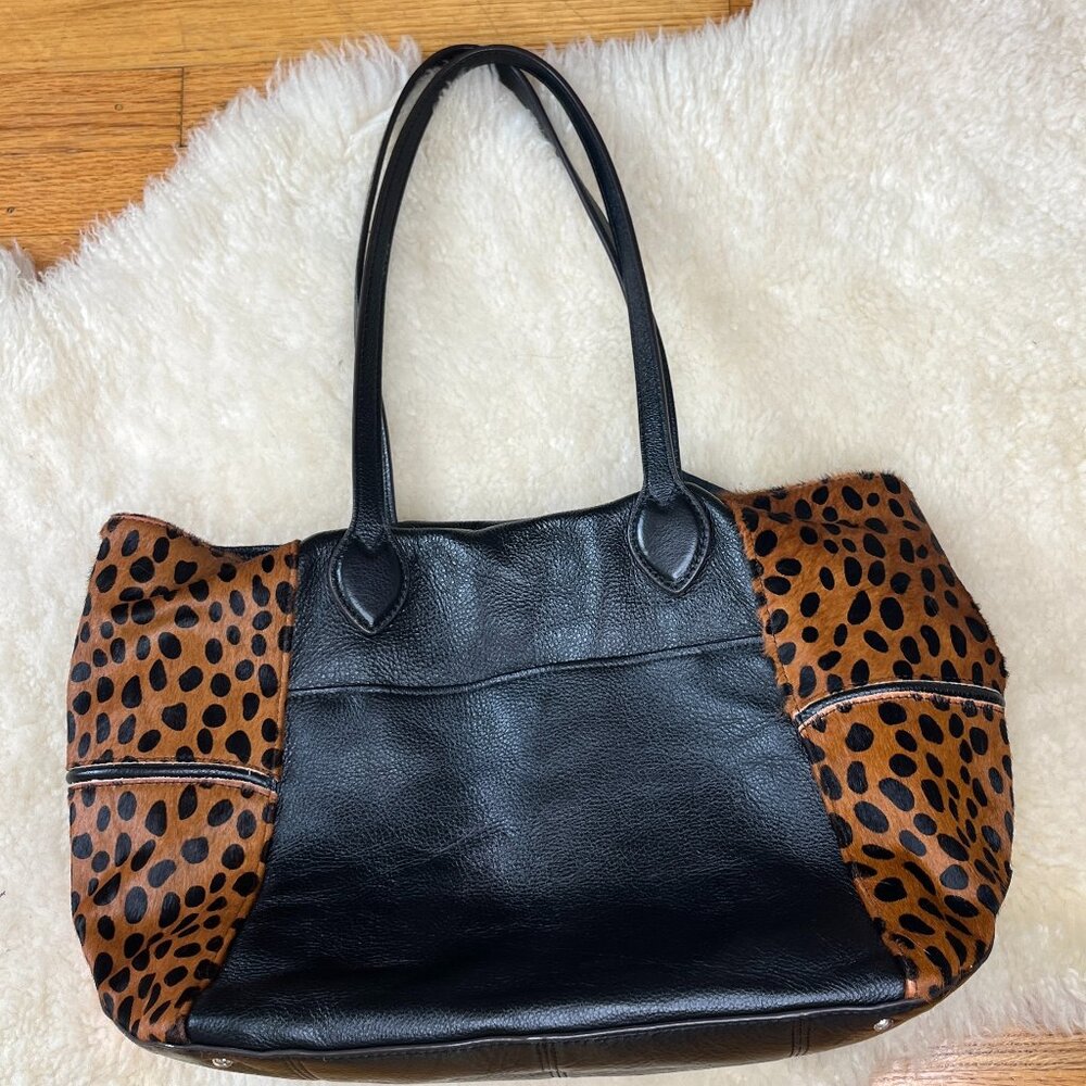 Aimee Kestenberg Chelsea Novelty Tote Bag - Honey Cheetah Calf Hair - Picture 6 of 8